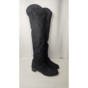 Stuart Weitzman Reserve Stretch Black Suede Over The Knee Boots Womens 10